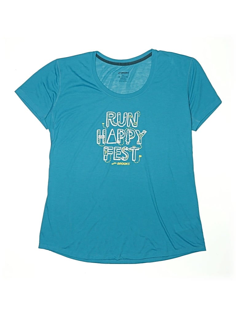 Pre-owned Brooks Kids' Active T-shirt In Blue