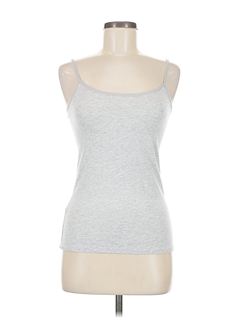 Pre-owned Serra Tank Top Silver Strapless Neckline Tops