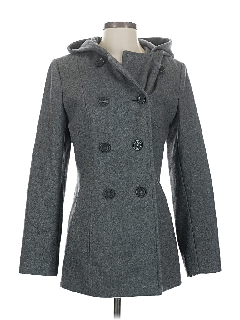 Pre-owned Larry Levine Coat In Gray