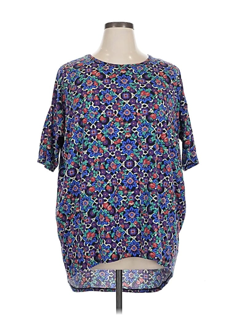 LULAROE Pre-owned Short Sleeve T-shirt In Blue