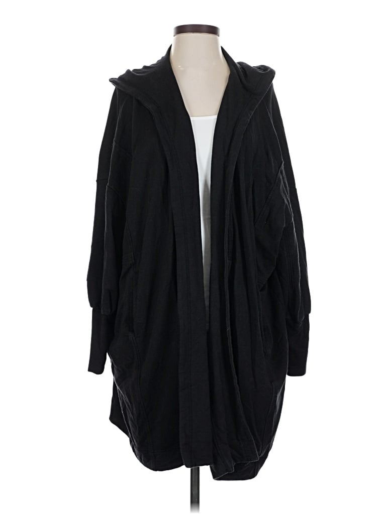 Pre-owned Athleta Cardigan Sweater In Black