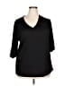 Unbranded 100% Polyester Black 3/4 Sleeve T-Shirt Size 2X - photo 1