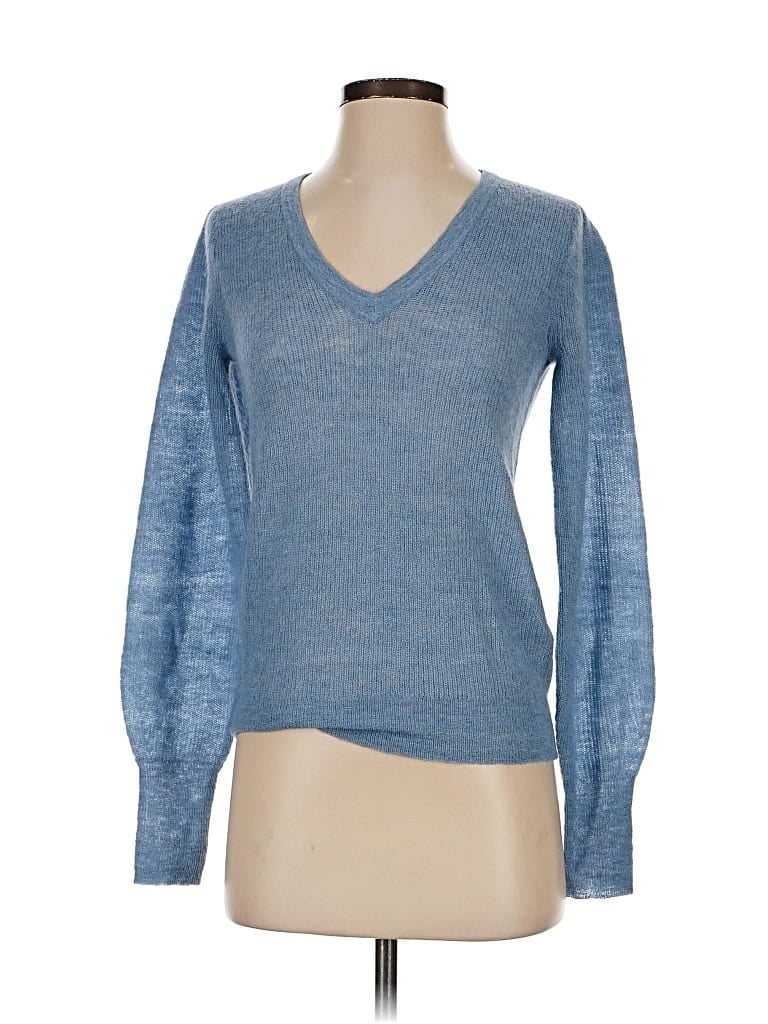 Pre-owned Madewell Wool Pullover Sweater In Blue