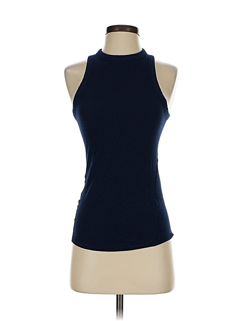 Pre-owned Unbranded Tank Top Blue Halter Neckline Tops