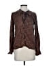 Volcom 100% Modal Brown Long Sleeve Blouse Size 0 - 2 - photo 1