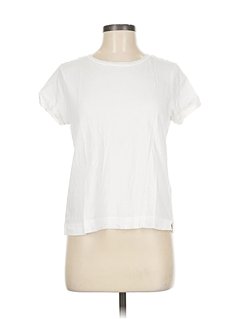 Pre-owned Ann Taylor Loft Short Sleeve T-shirt In White