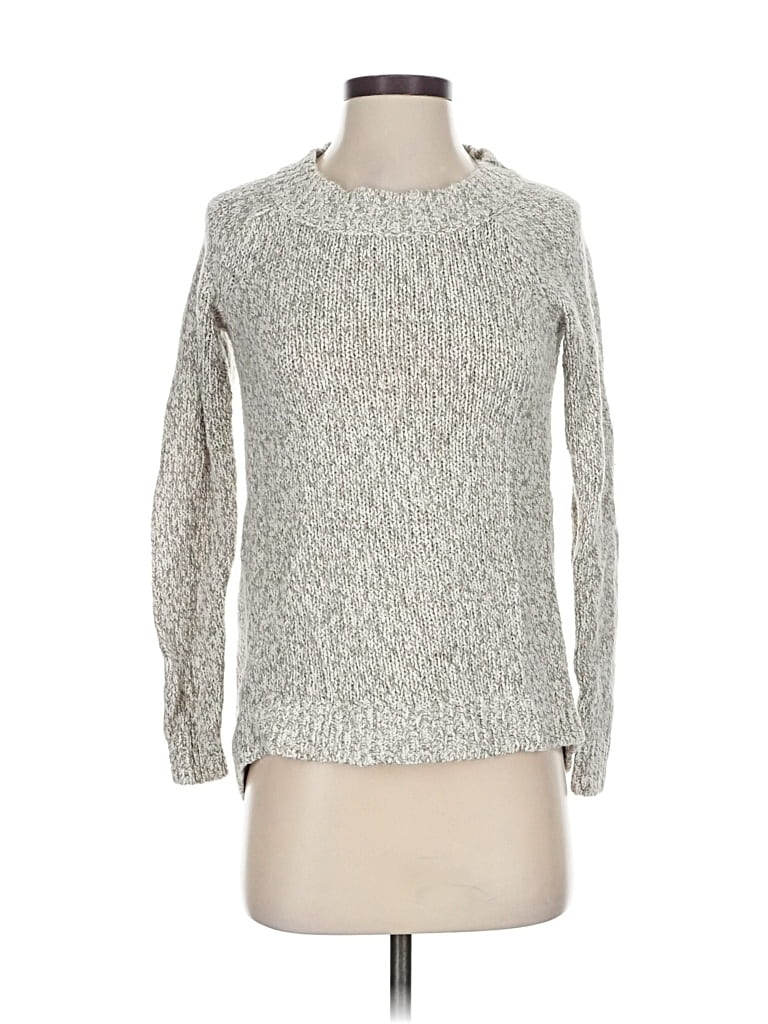 Pre-owned Ann Taylor Loft Pullover Sweater In Silver