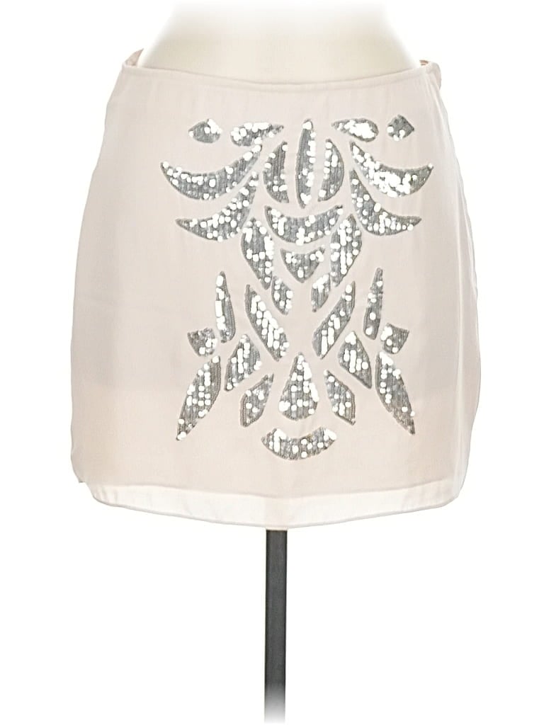 Pre-owned H&m Formal Skirt In White