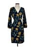 J.Crew 100% Polyester Print Blue Casual Dress Size 2 - photo 1