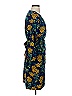 J.Crew 100% Polyester Print Blue Casual Dress Size 2 - photo 4