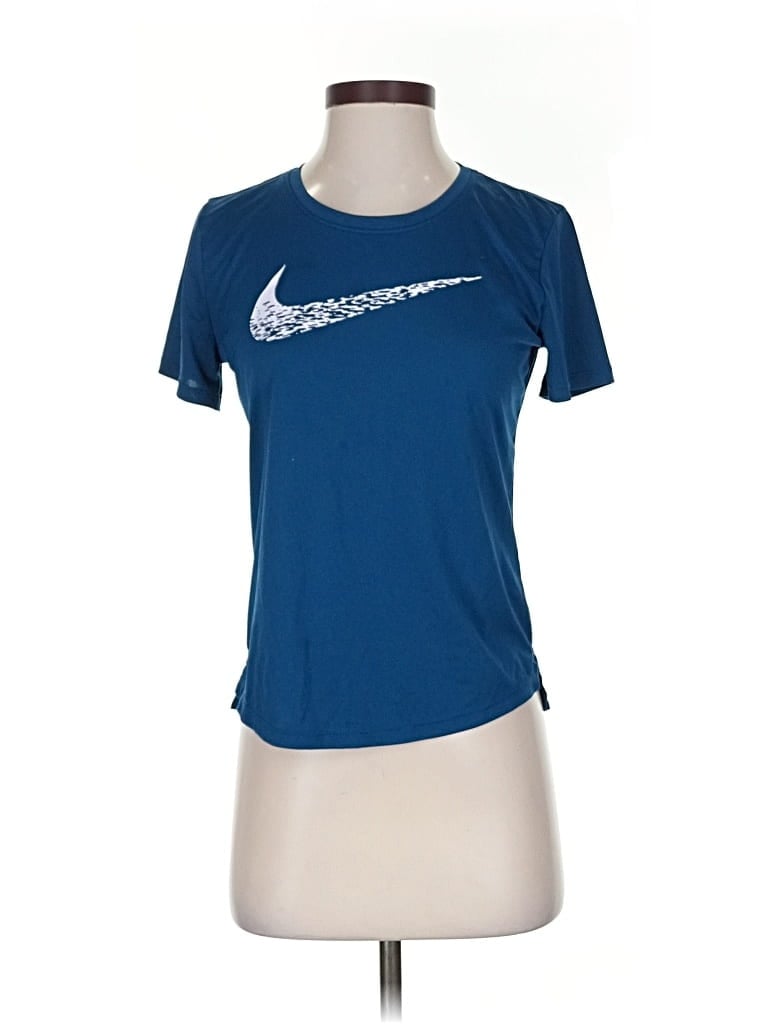 Pre-owned Nike Short Sleeve T-shirt In Blue