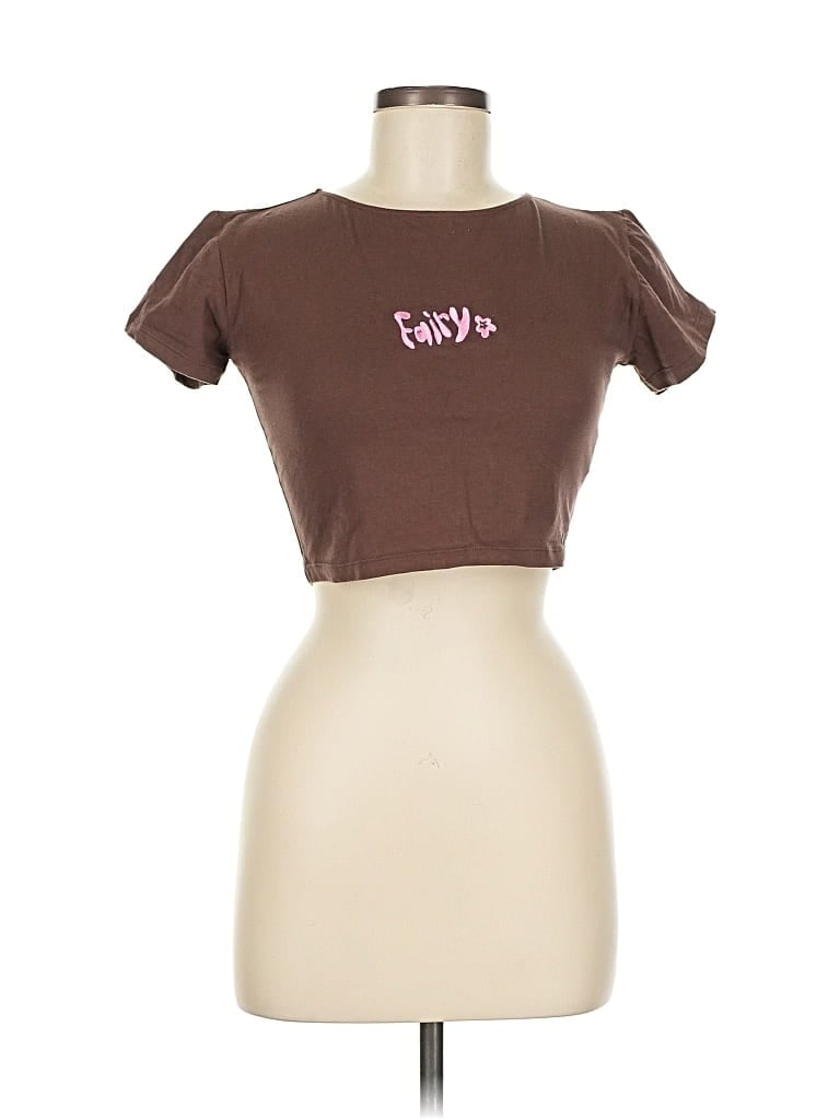 Pre-owned Motel Short Sleeve T-shirt In Brown