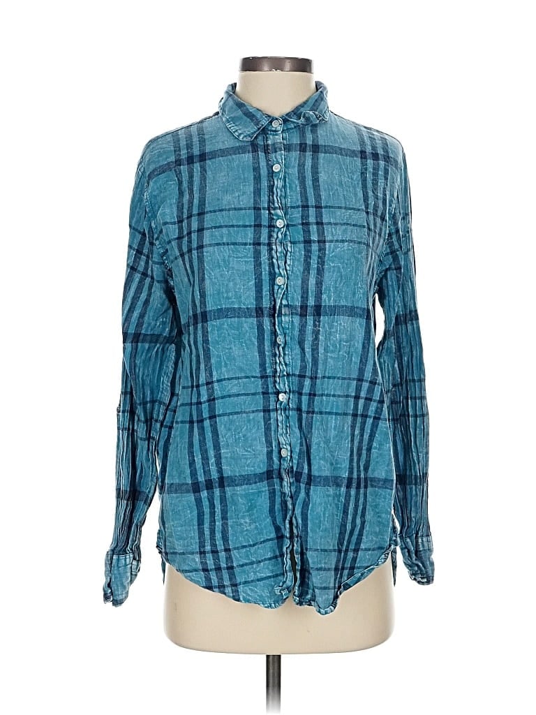 Pre-owned Sundry Long Sleeve Button Down Shirt In Blue