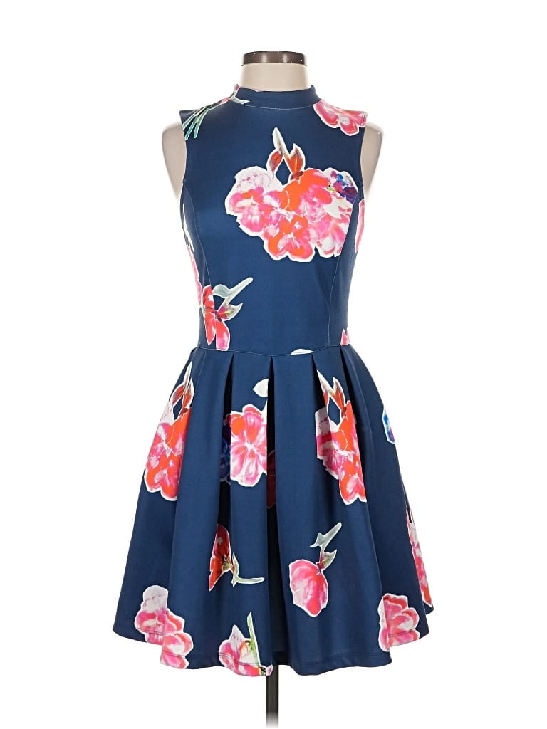 Pre-owned Superdry Cocktail Dress In Blue