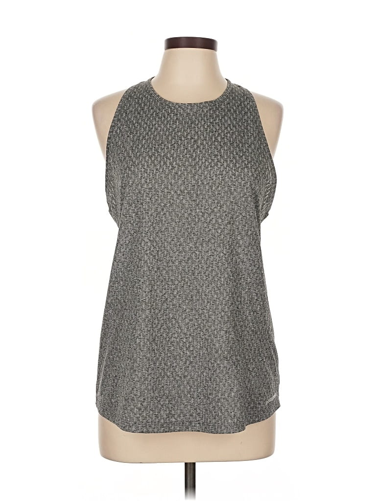 Pre-owned Patagonia Tank Top Gray Tweed Pattern Halter Neckline Tops