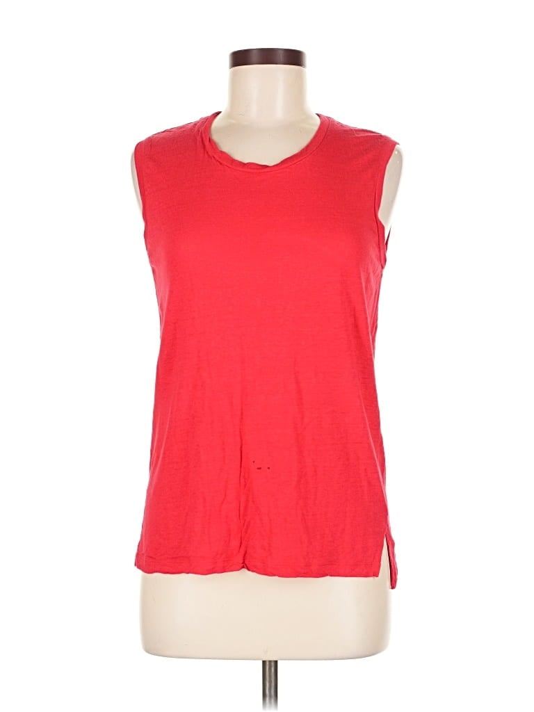 Pre-owned Brochu Walker Sleeveless Top Red Scoop Neck Tops