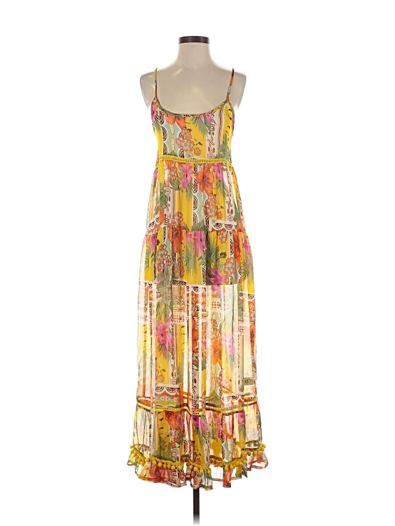 Pre-owned America & Beyond Casual Dress In Yellow