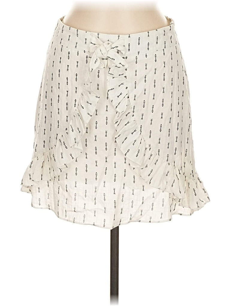 Pre-owned Lost + Wander Casual Skirt In White