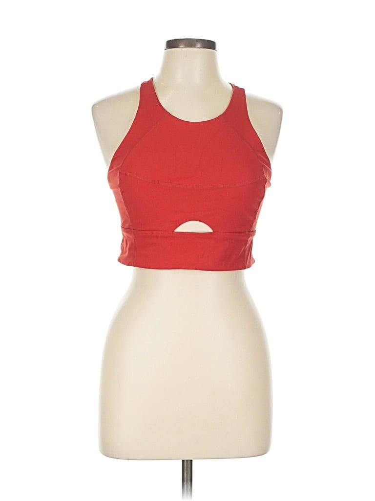 Pre-owned Fp Movement Tank Top Red Halter Neckline Tops