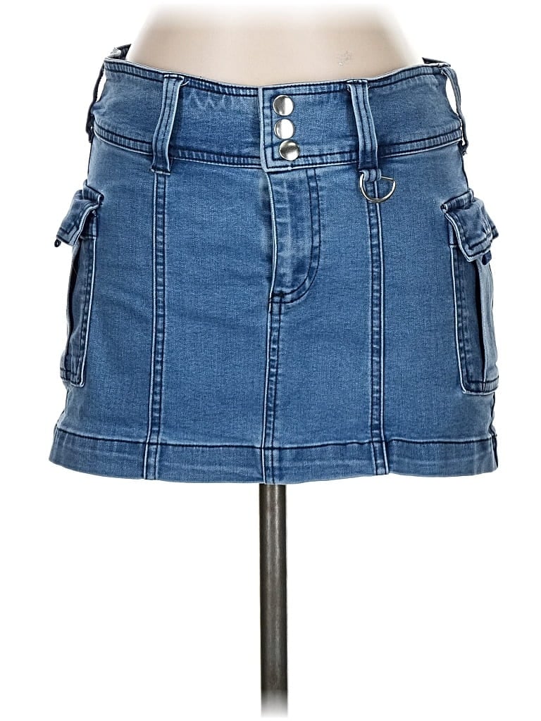 Pre-owned Urban Outfitters Denim Skirt In Blue