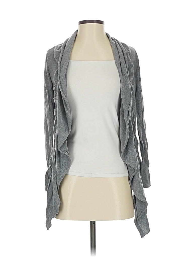 Pre-owned Daisy Fuentes Cardigan Sweater In Gray