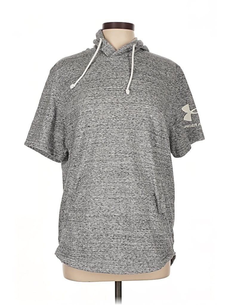 Pre-owned Under Armour Pullover Hoodie In Gray