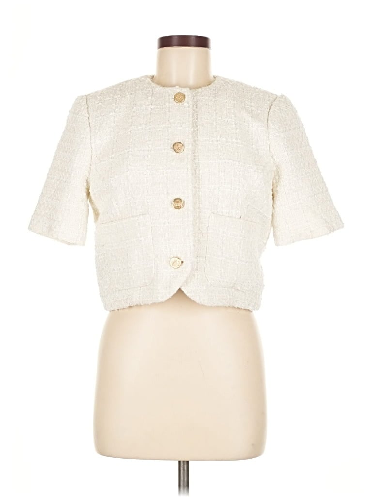 Pre-owned Abercrombie & Fitch Cardigan Sweater In White