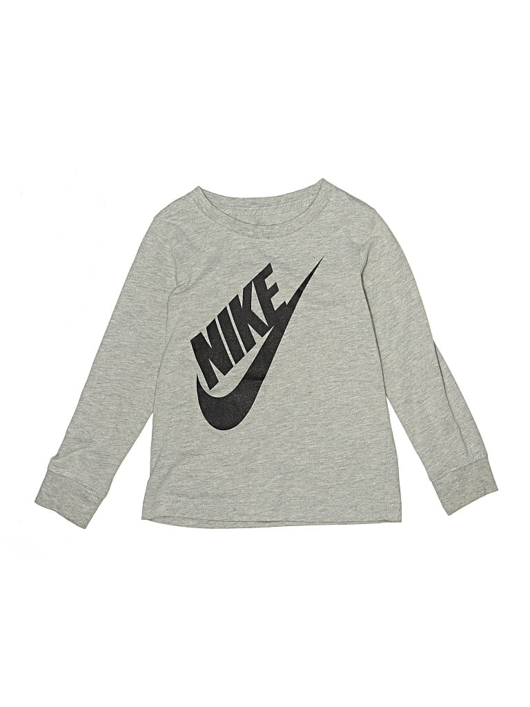 Pre-owned Nike Kids' Long Sleeve T-shirt In Gray