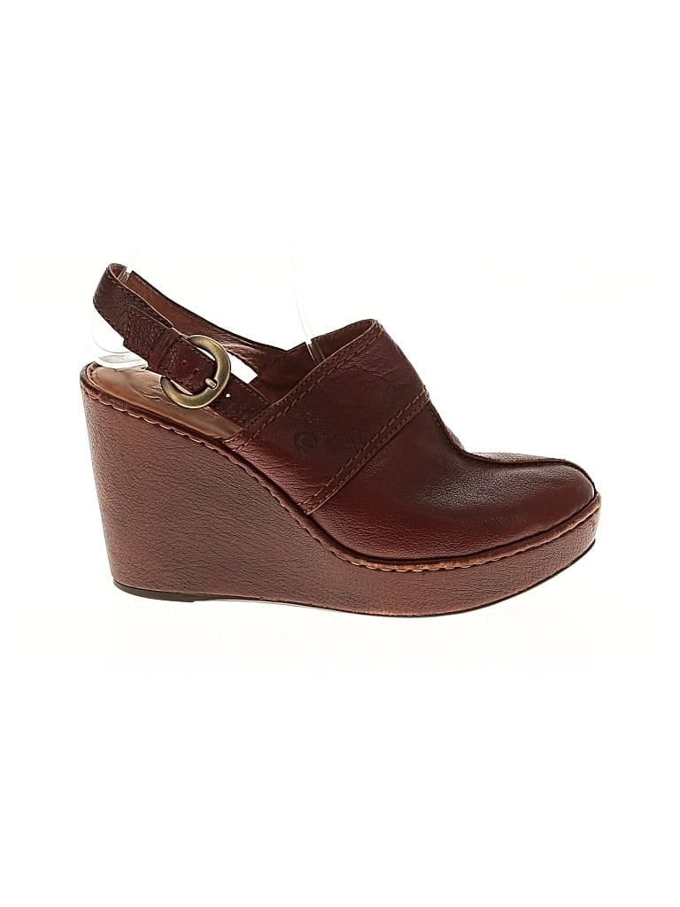 Pre-owned Born Wedges In Brown