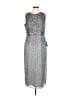 Mac Duggal 100% Polyester Tweed Silver Cocktail Dress Size 10 - photo 1