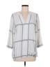 41Hawthorn 100% Polyester Gray 3/4 Sleeve Blouse Size M - photo 1