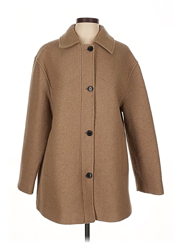 Pre-owned Mng Coat In Brown