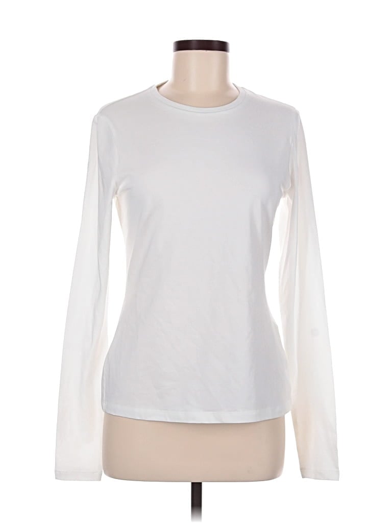 Pre-owned Asos Design Long Sleeve T-shirt In White