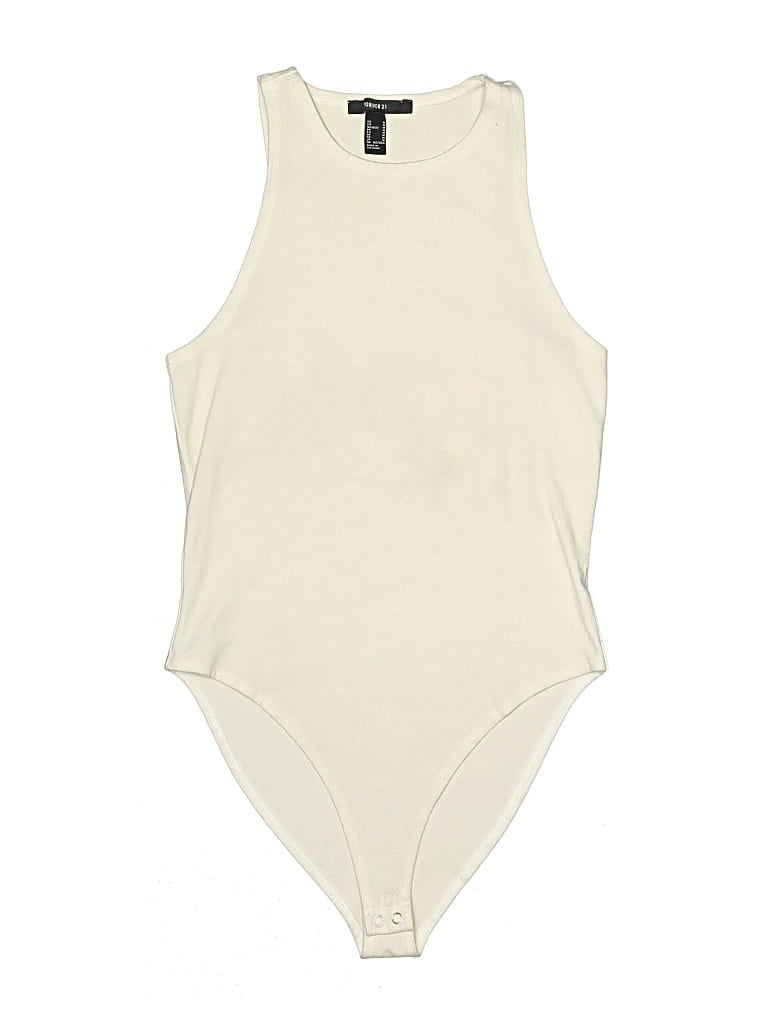 Pre-owned Forever 21 Bodysuit In White