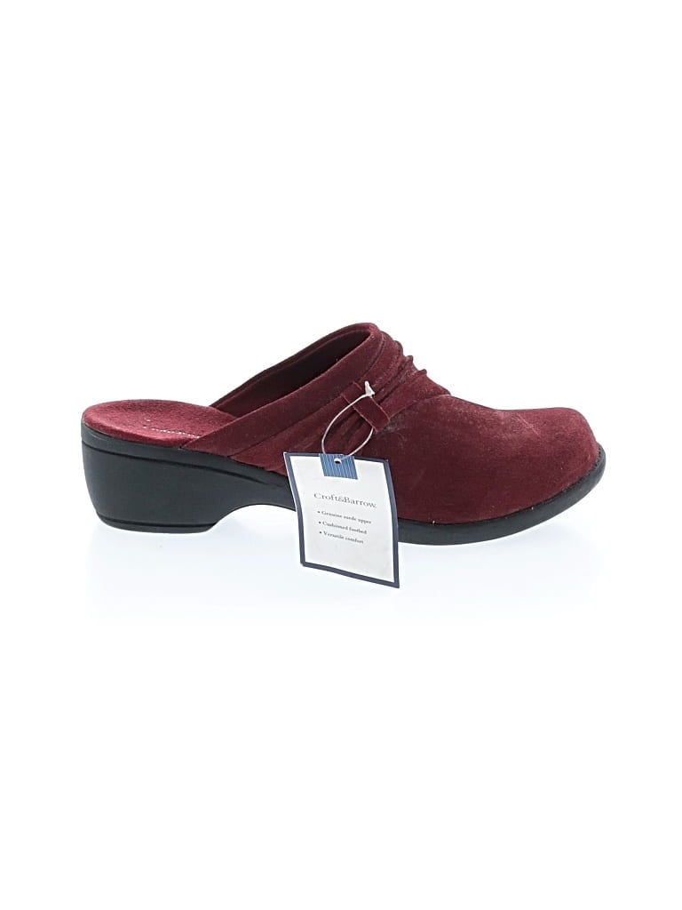 Pre-owned Croft & Barrow Mule/clog In Burgundy