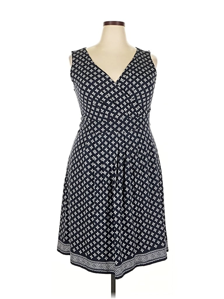 Pre-owned Lands' End Casual Dress In Blue