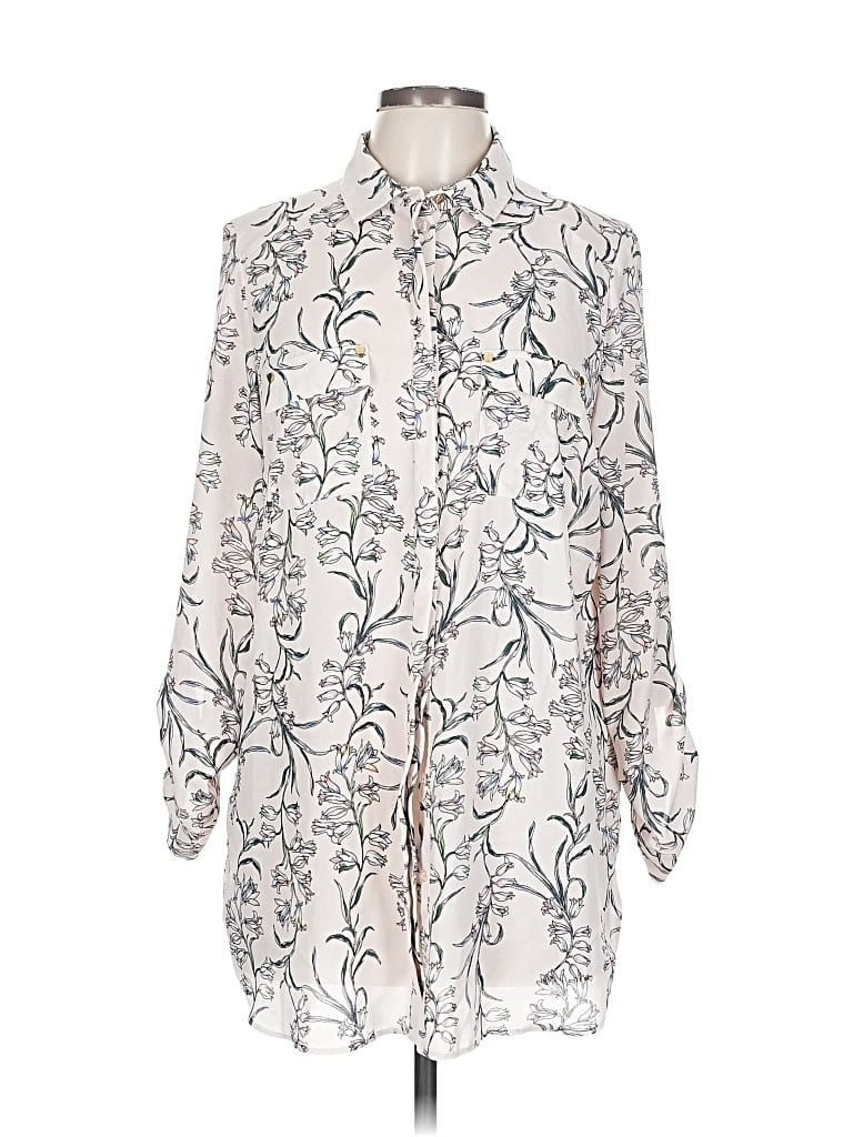 Pre-owned Primark 3/4 Sleeve Blouse In White