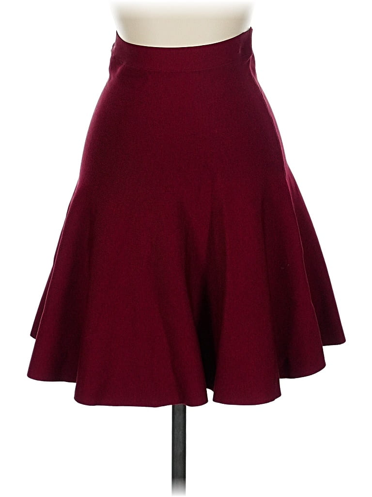 Pre-owned Bcbgmaxazria Formal Skirt In Burgundy