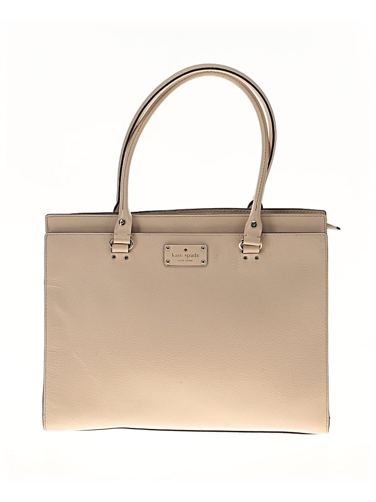 Pre-owned Kate Spade New York Leather Tote Bag In White
