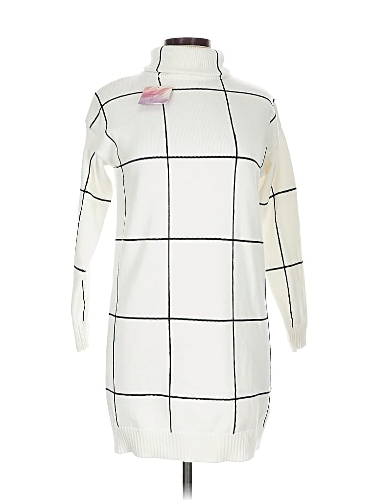 Pre-owned Chicwish Turtleneck Sweater In White