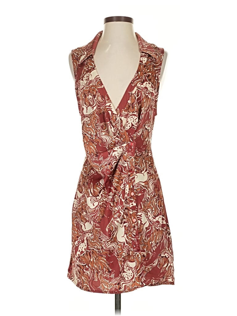 Pre-owned Urban Outfitters Cocktail Dress In Burgundy