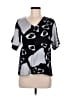 Elk Silver Short Sleeve Blouse Size 6 - photo 1