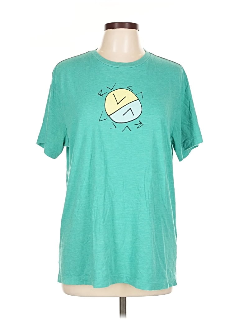 Pre-owned Rvca Short Sleeve T-shirt In Blue