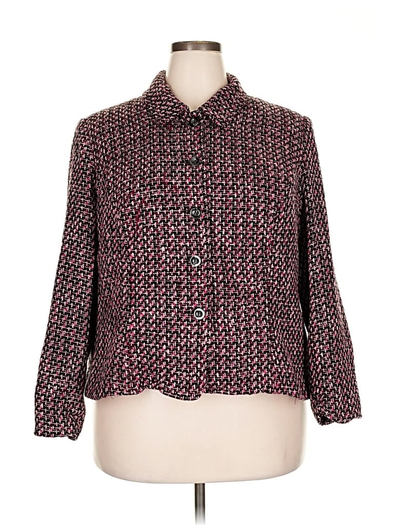 Pre-owned Briggs New York Blazer Jacket In Burgundy