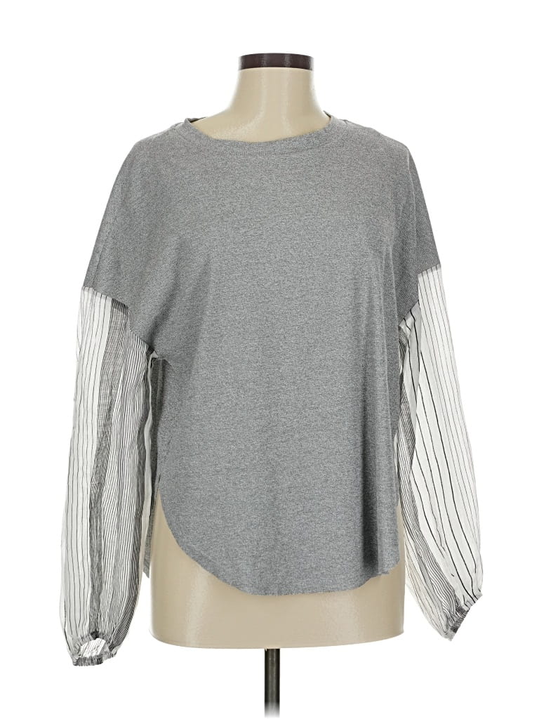 Pre-owned Listicle Pullover Sweater In Gray