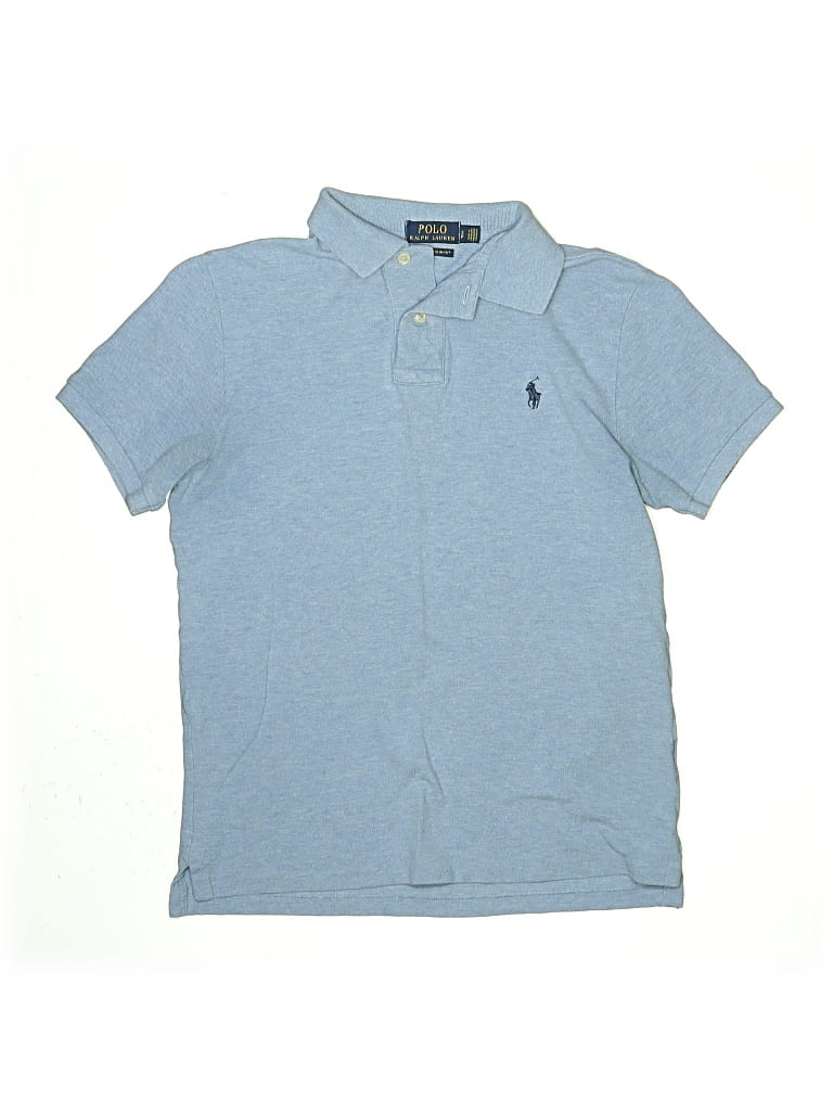Pre-owned Polo By Ralph Lauren Kids' Short Sleeve Top Blue Tops