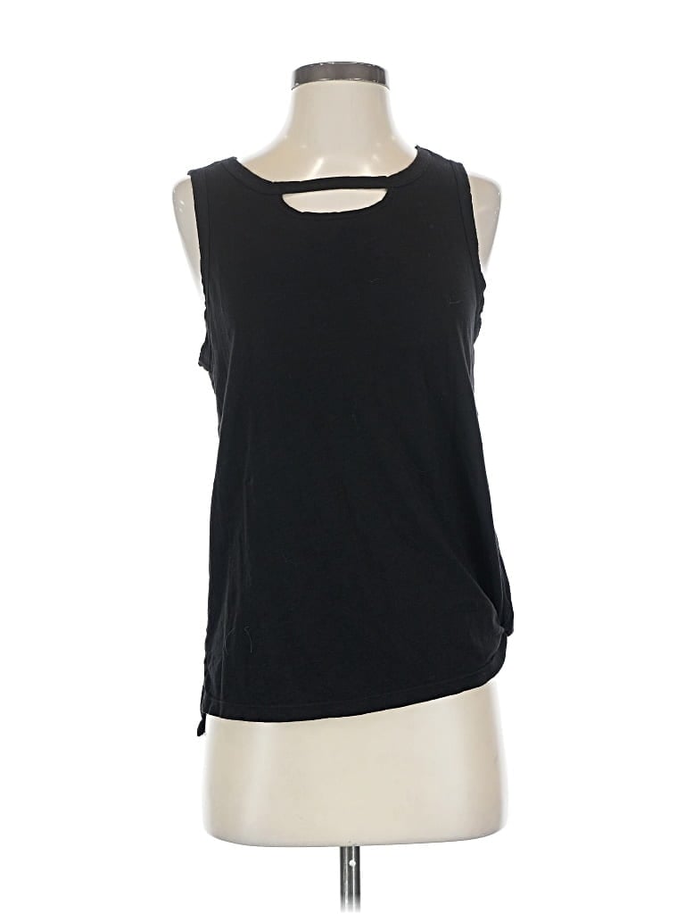 Pre-owned T.la Sleeveless Top Black Keyhole Neckline Tops