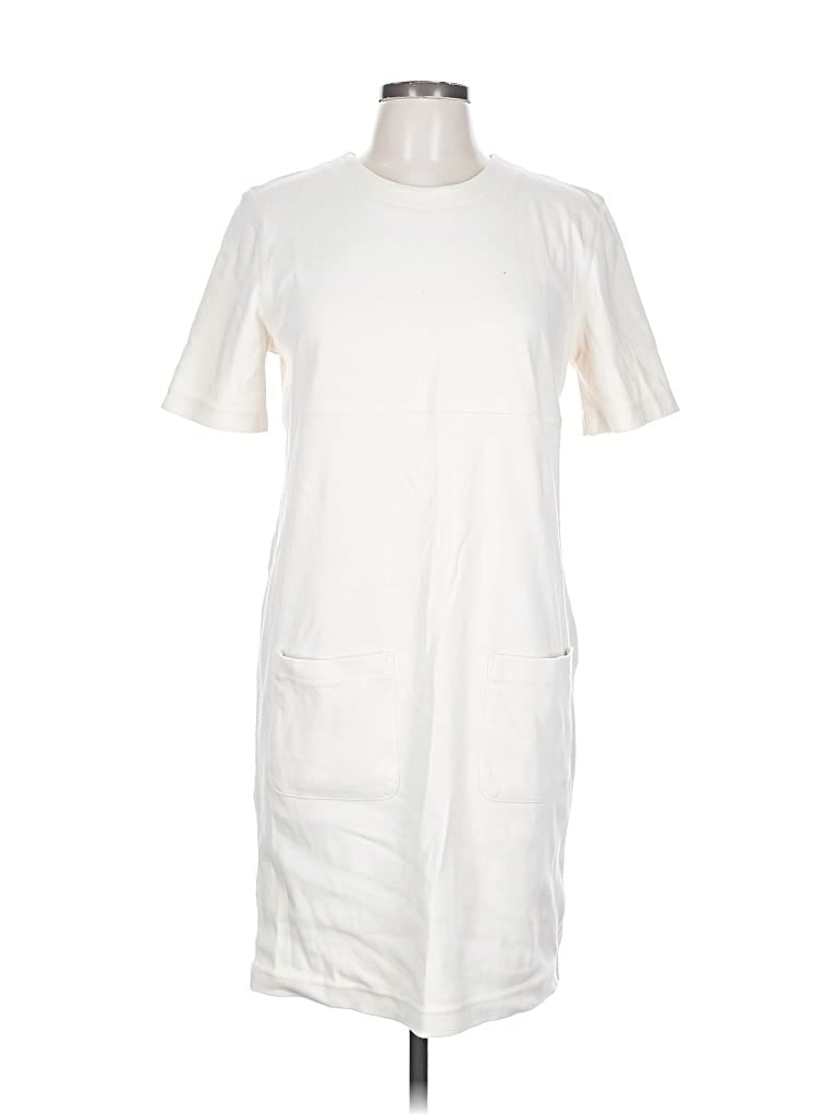 Pre-owned Lands' End Casual Dress In White