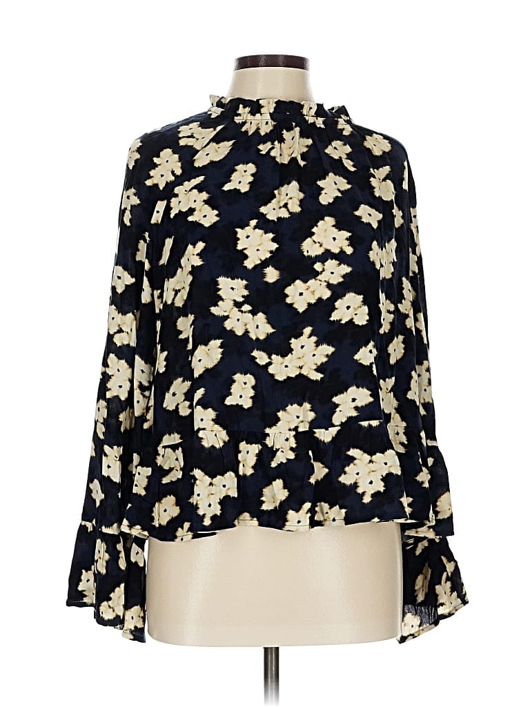 Time And Tru Long Sleeve Blouse In Black