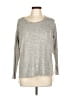 Kensie Metallic Silver Pullover Sweater Size L - photo 1